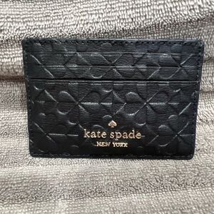 Kate Spade Embossed Black Card Holder